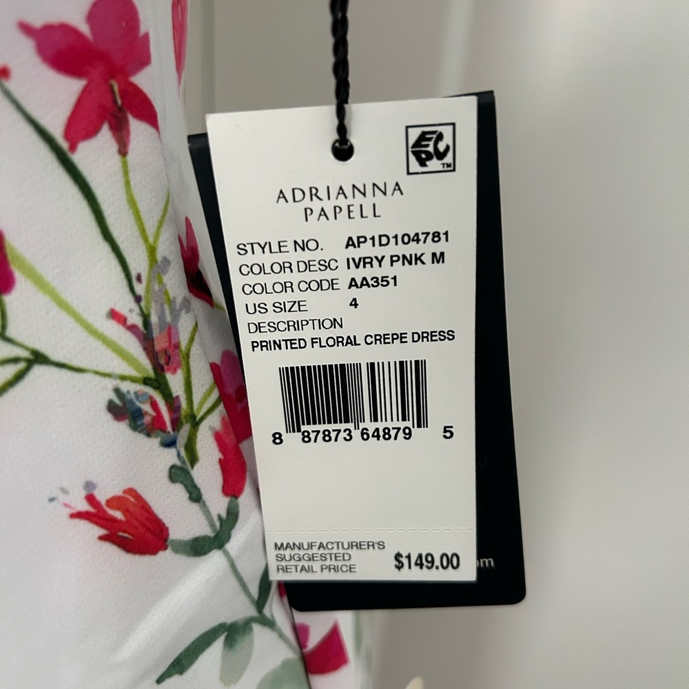 Adrianna Papell floral dress, size 4 - Picture 2 of 5